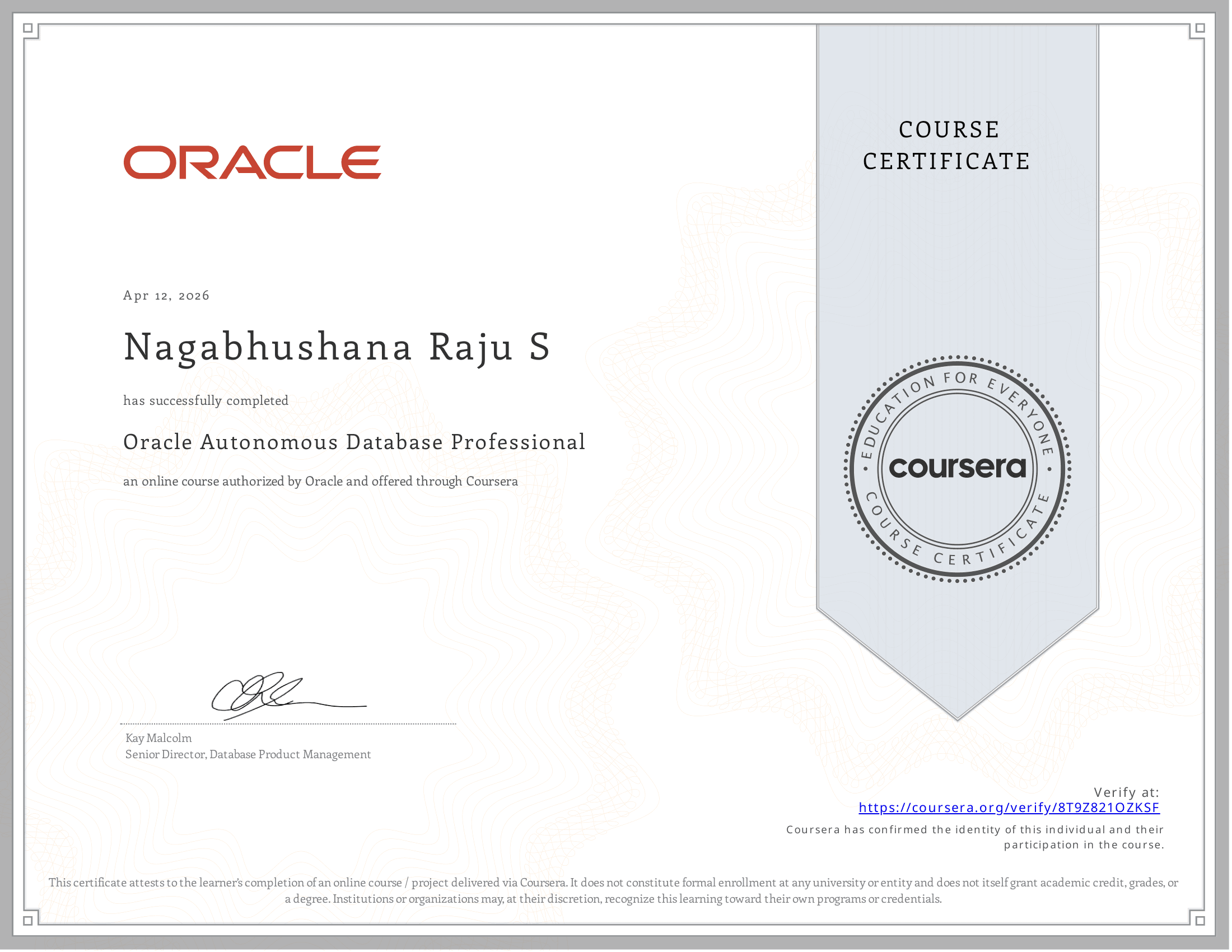 Oracle Autonomous Database Professional
